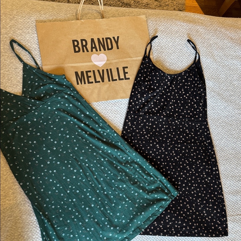 Brandy Melville Teal and Black Dresses